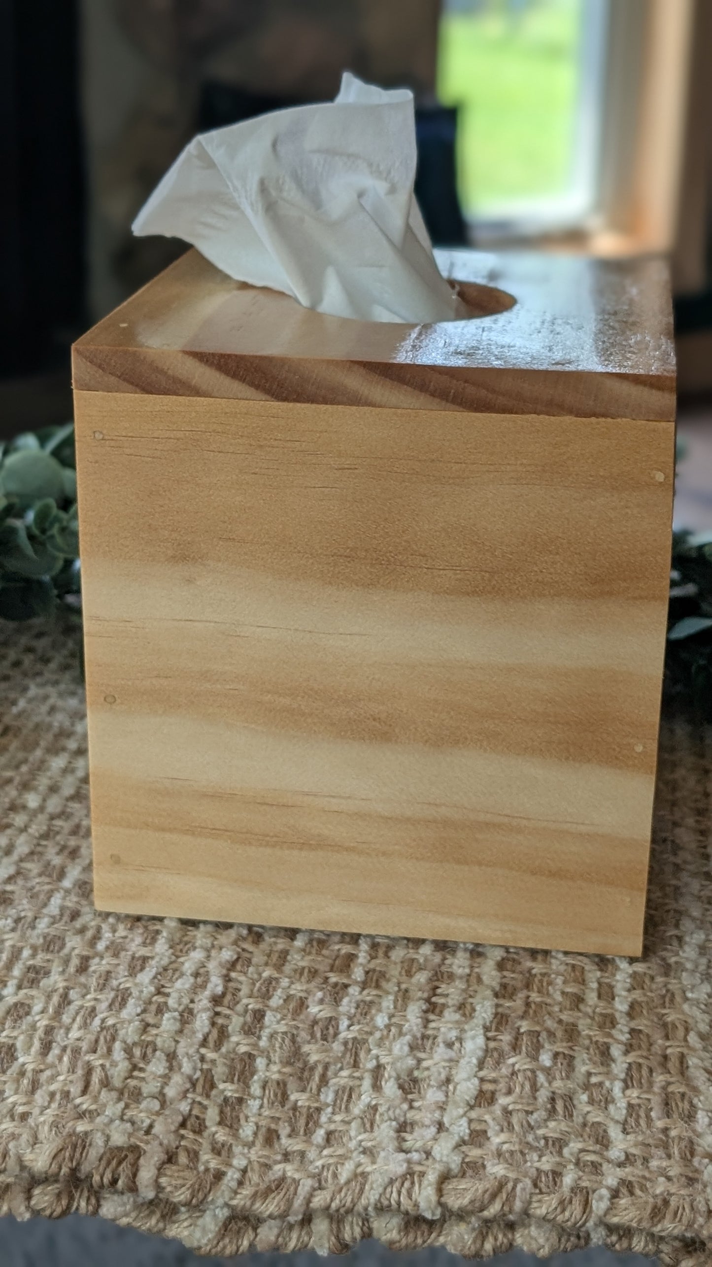 Premium Pine Cube Tissue Box Cover