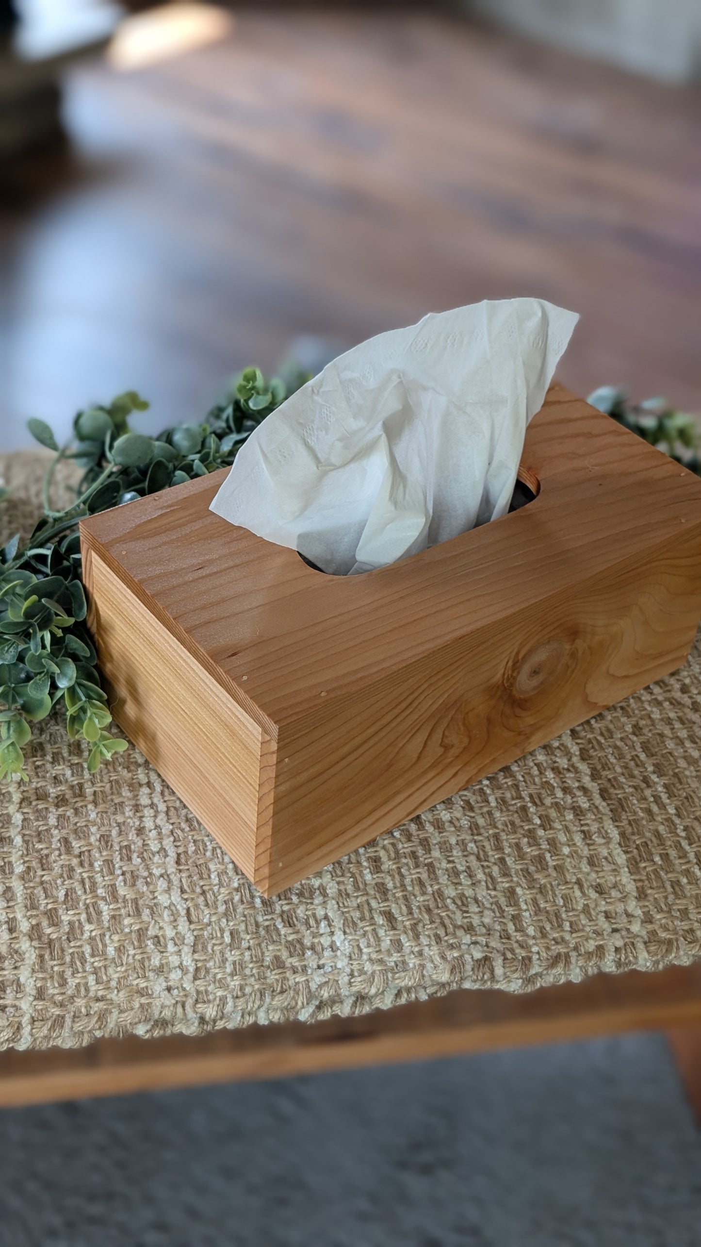 Handmade Cedar Tissue Box Cover