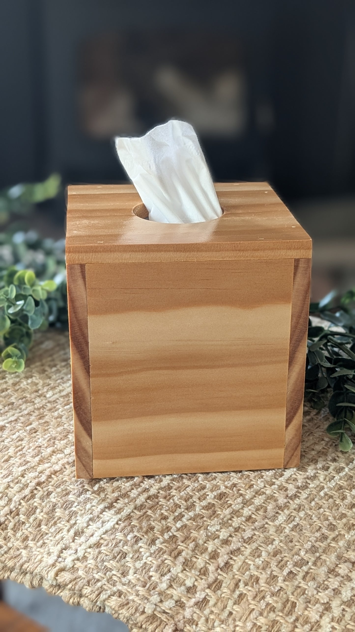 Premium Pine Cube Tissue Box Cover