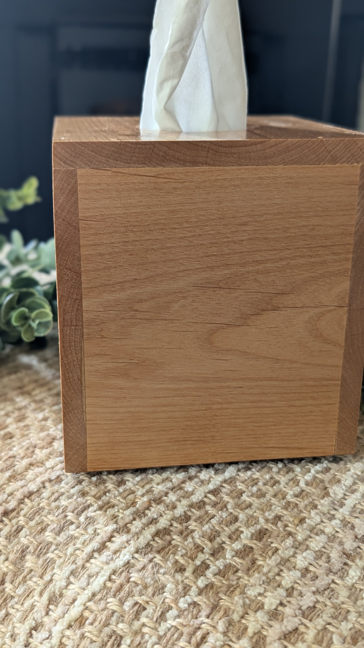 Hickory Cube Tissue Box Cover