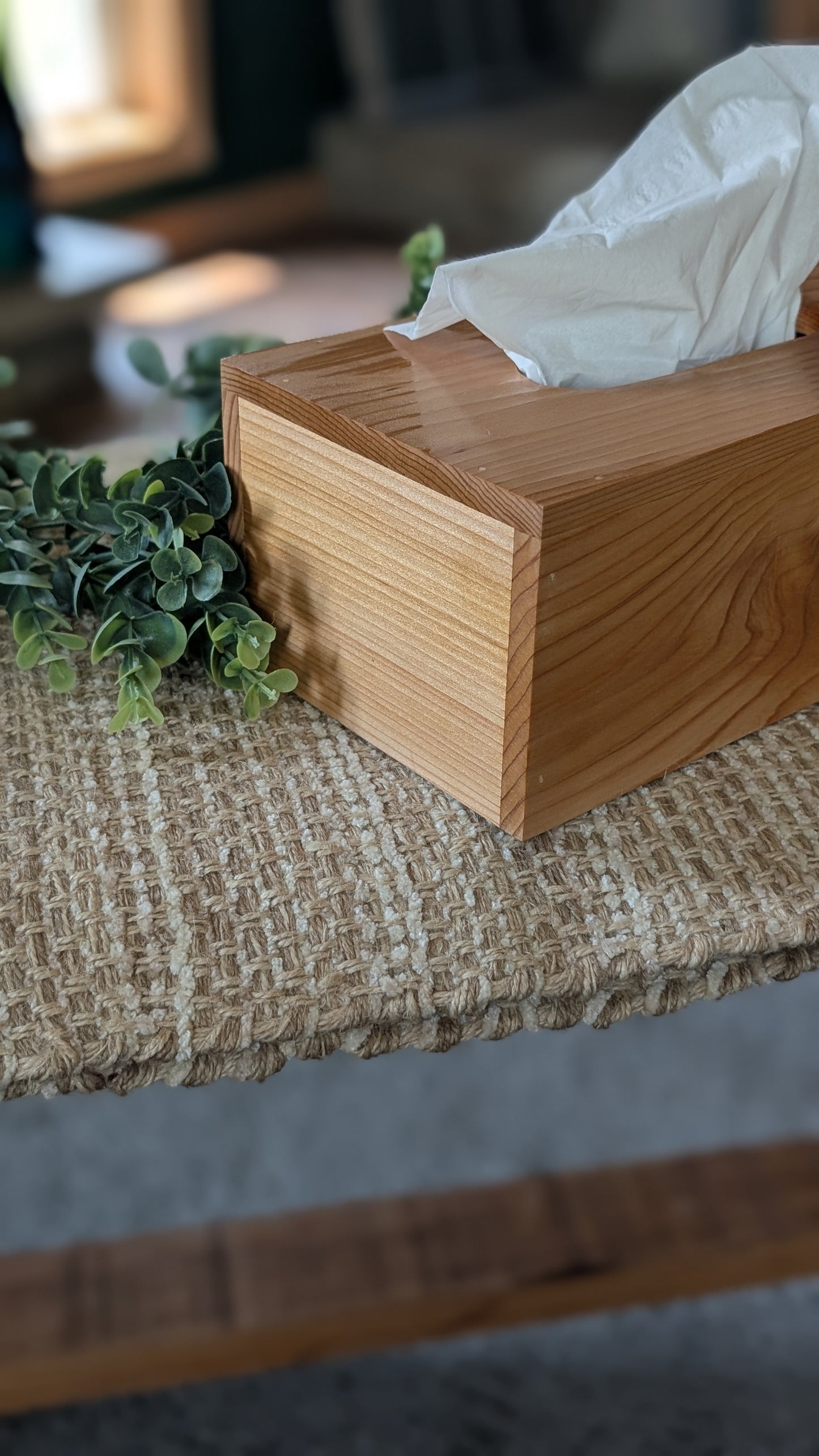 Handmade Cedar Tissue Box Cover