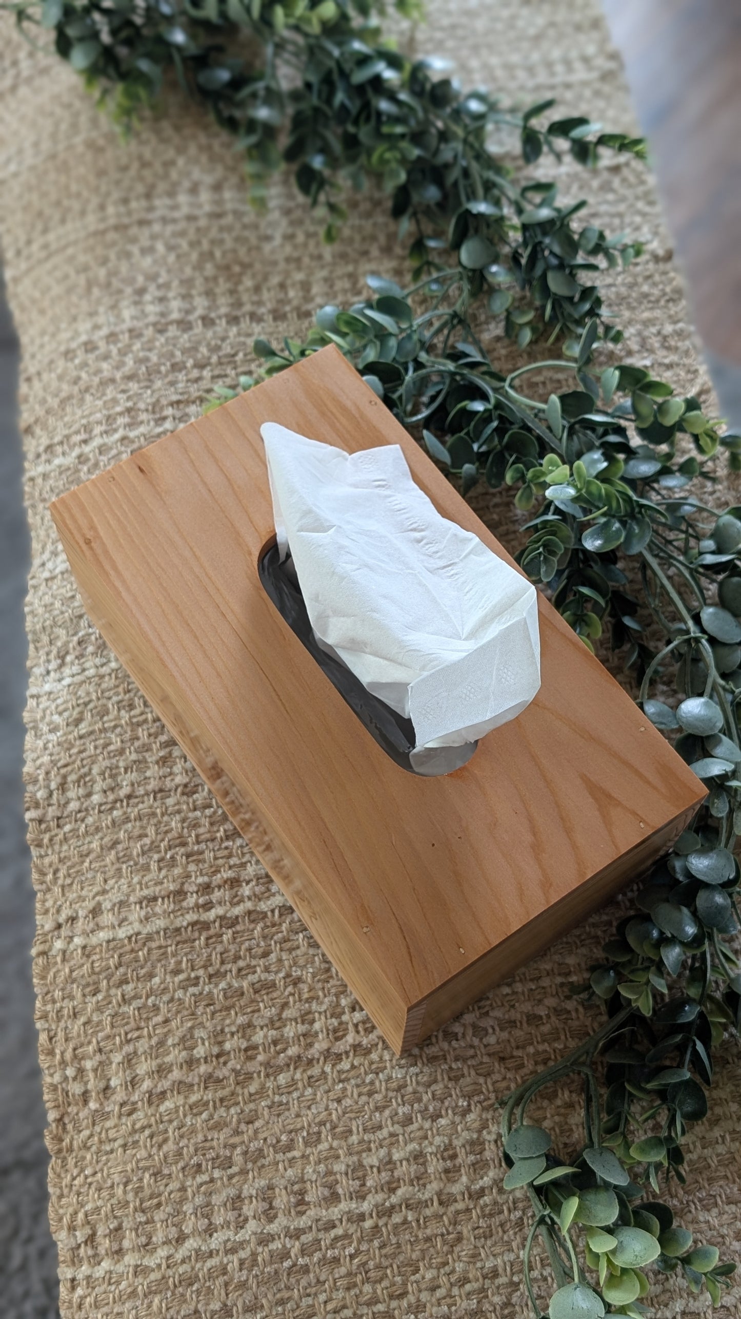 Handmade Cedar Tissue Box Cover