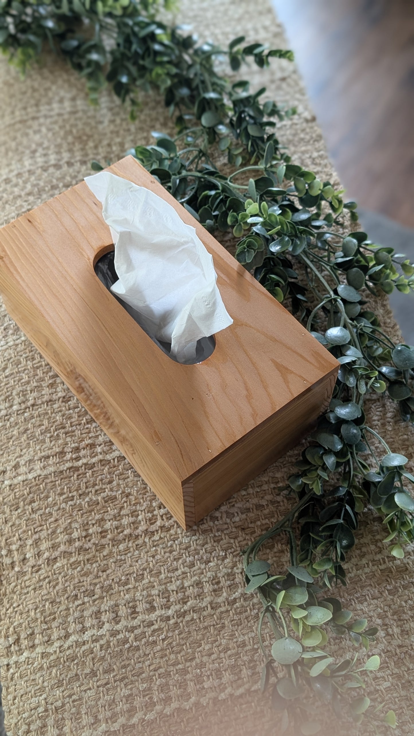 Handmade Cedar Tissue Box Cover