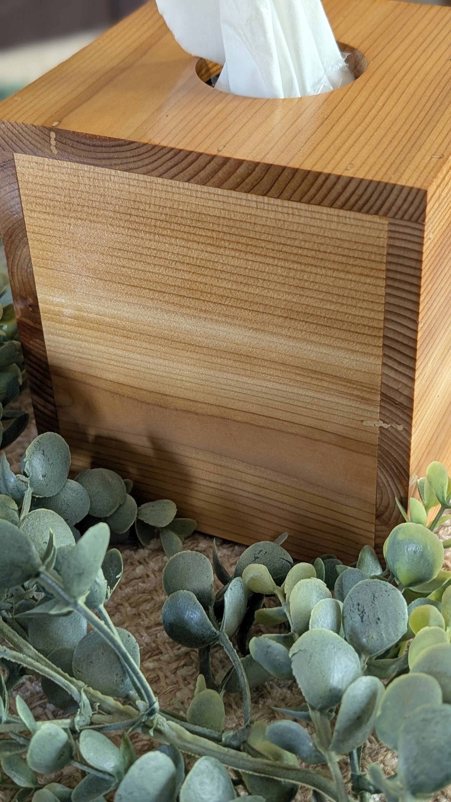 Cedar Cube Tissue Box Cover